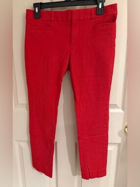 Banana Republic Red Sloan Pants- Women’s 4